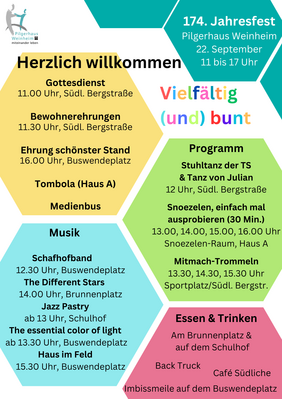Prgrammplan des Jahresfests