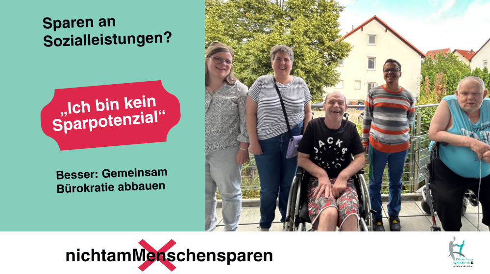 [Translate to leichte Sprache:] Nicht am Menschen sparen